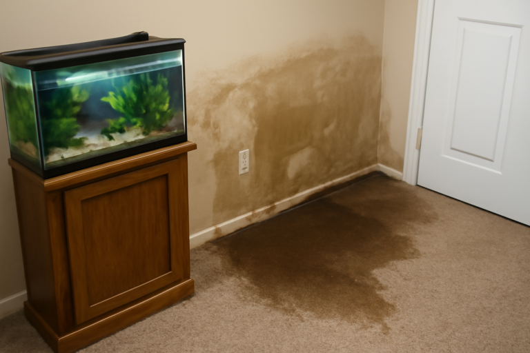Aquarium Leak Water Removal