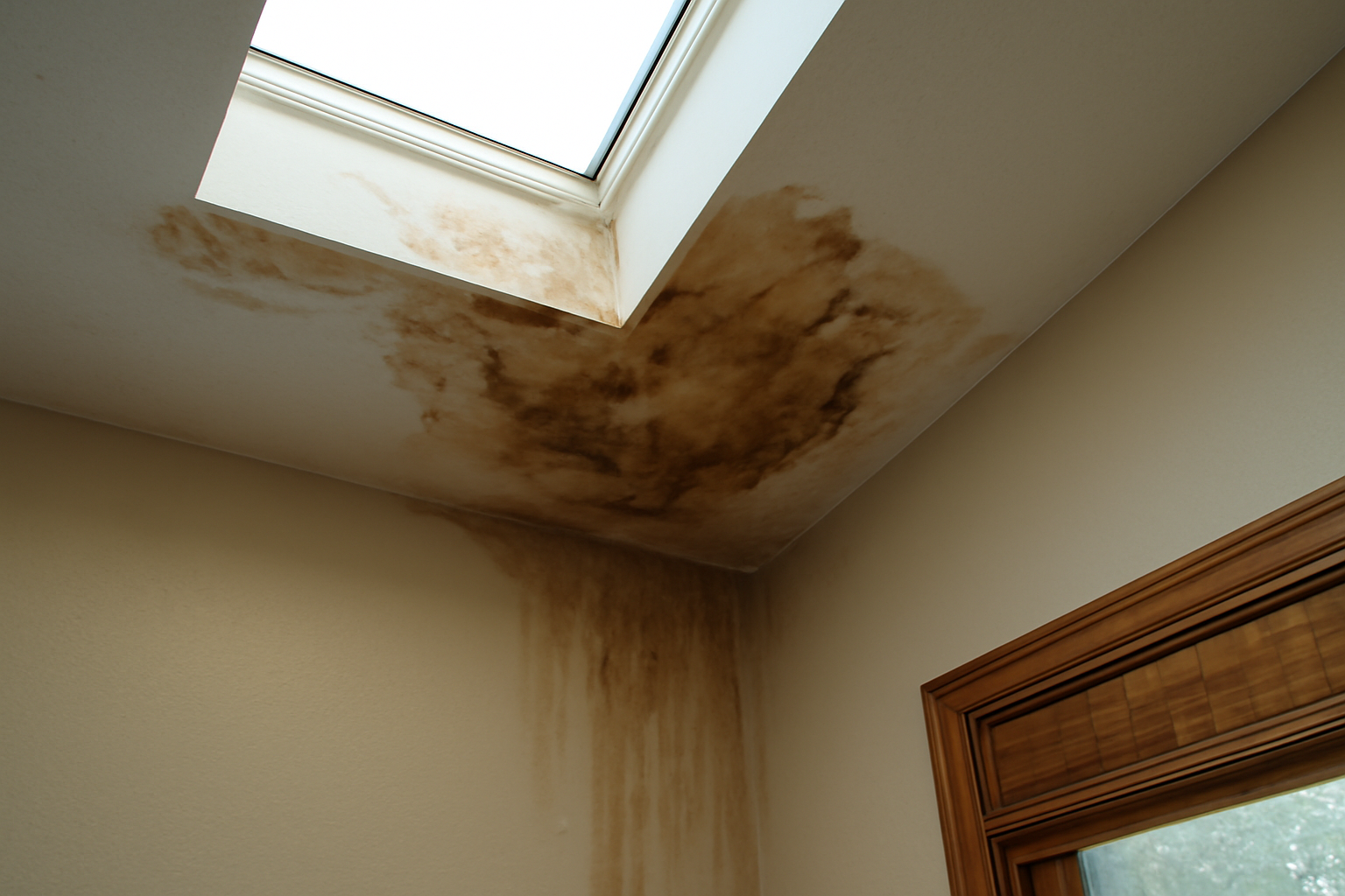 Skylight Leak Water Removal in Sturbridge, MA